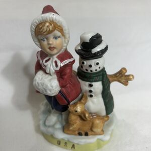 Vintage Handpainted Porcelain Figurine • Children of the World • Christmas Holid